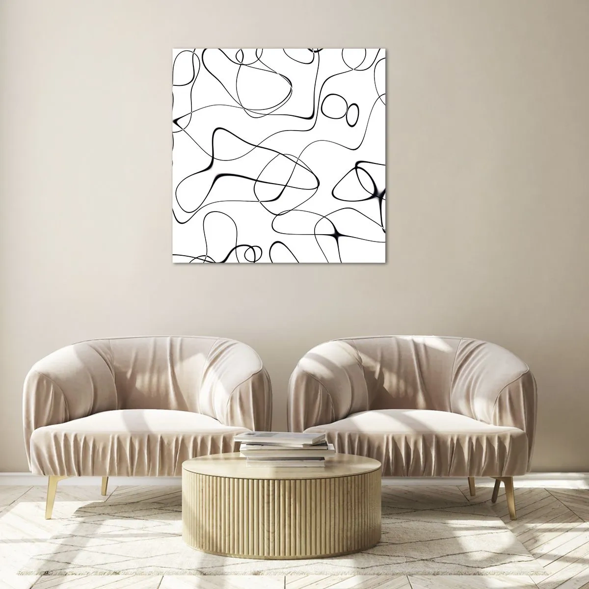 Quadro em vidro - Os caminhos da vida, as vicissitudes do destino - 70x70 cm