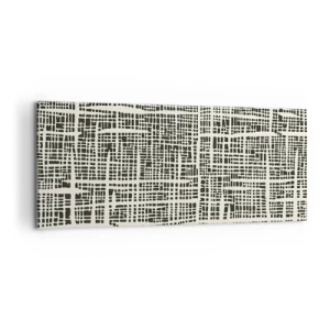 Quadro em tela - Uma composição tecida - 100x40 cm