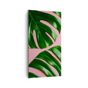 Quadro em tela - Encontro verde - 65x120 cm