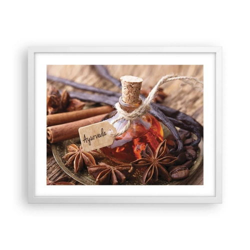 Pôster em moldura branca - Rumo à unidade do corpo e do espírito - 50x40 cm