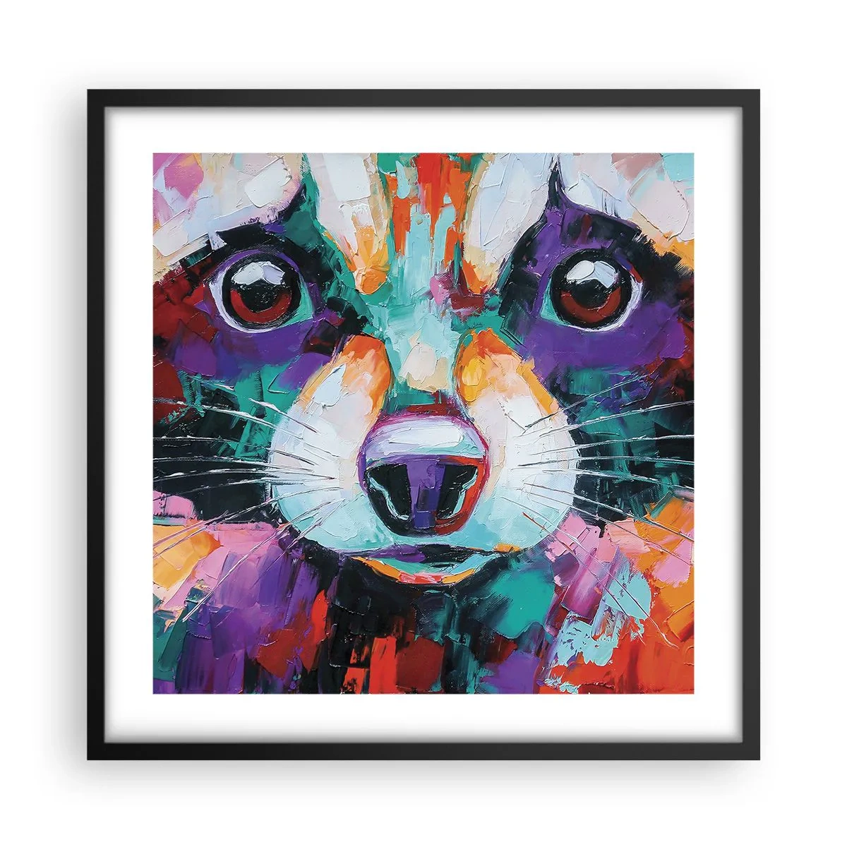 Pôster com moldura preta - Apenas boas emoções - 50x50 cm