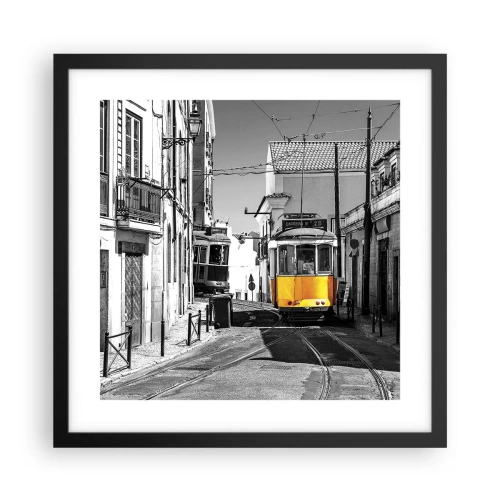 Pôster com moldura preta - O Espírito de Lisboa - 40x40 cm