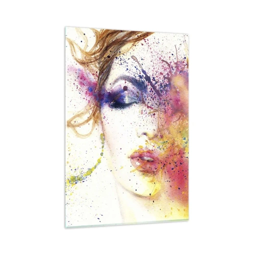 Quadro em vidro - Vertigem arco-íris - 80x120 cm