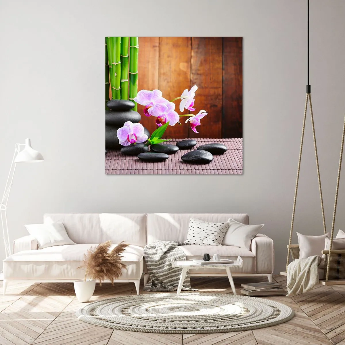 Quadro em tela - Experimente os prazeres do Oriente - 70x70 cm