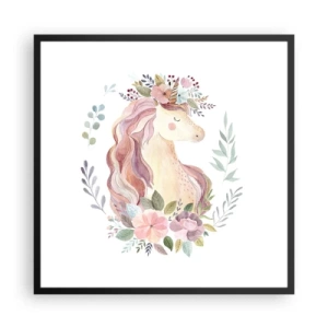 Pôster com moldura preta - Um convite ao mundo dos contos de fadas - 60x60 cm