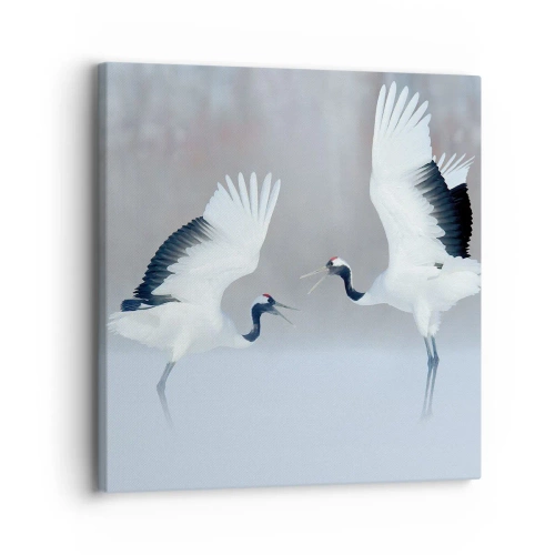 Quadro em tela - Dança no nevoeiro - 30x30 cm