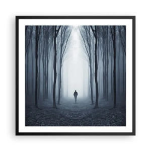 Pôster com moldura preta - Tudo simples e claro - 60x60 cm