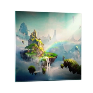 Quadro em vidro - Meio do céu - as ilhas felizes - 50x50 cm