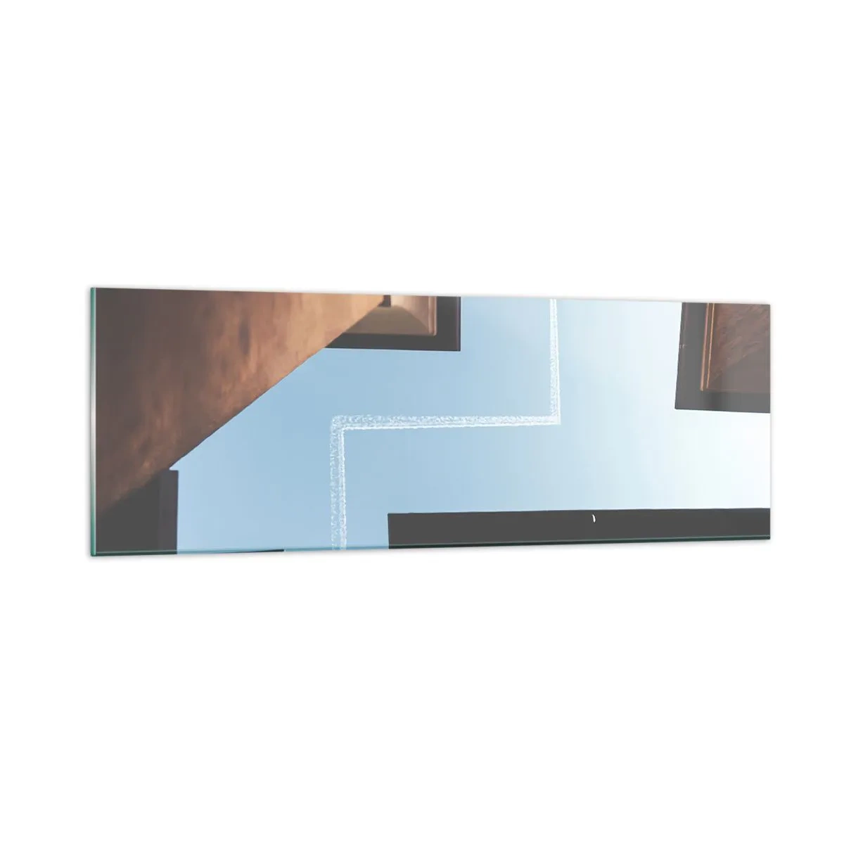 Quadro em vidro - Acima do labirinto da cidade - 90x30 cm