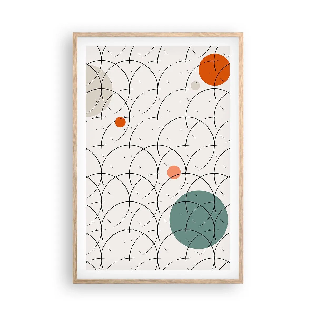 Pôster com moldura de carvalho claro - No espírito da pop art - 61x91 cm