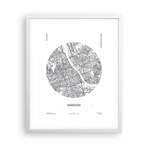 Pôster em moldura branca - Anatomia de Varsóvia - 40x50 cm