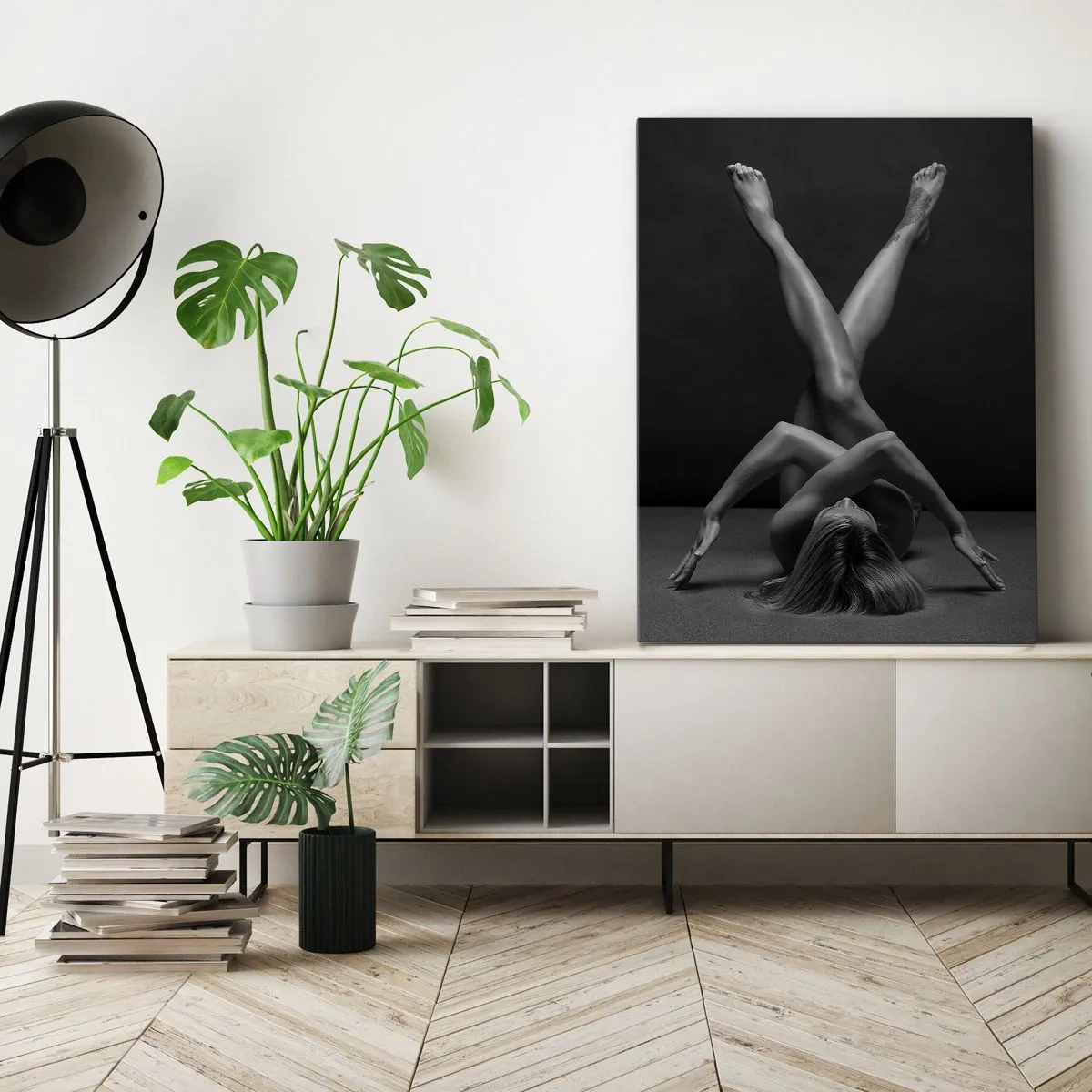 Quadro em tela - Geometria da nudez - 50x70 cm