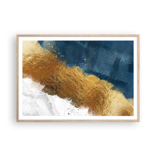 Pôster com moldura de carvalho claro - As cores do verão - 100x70 cm