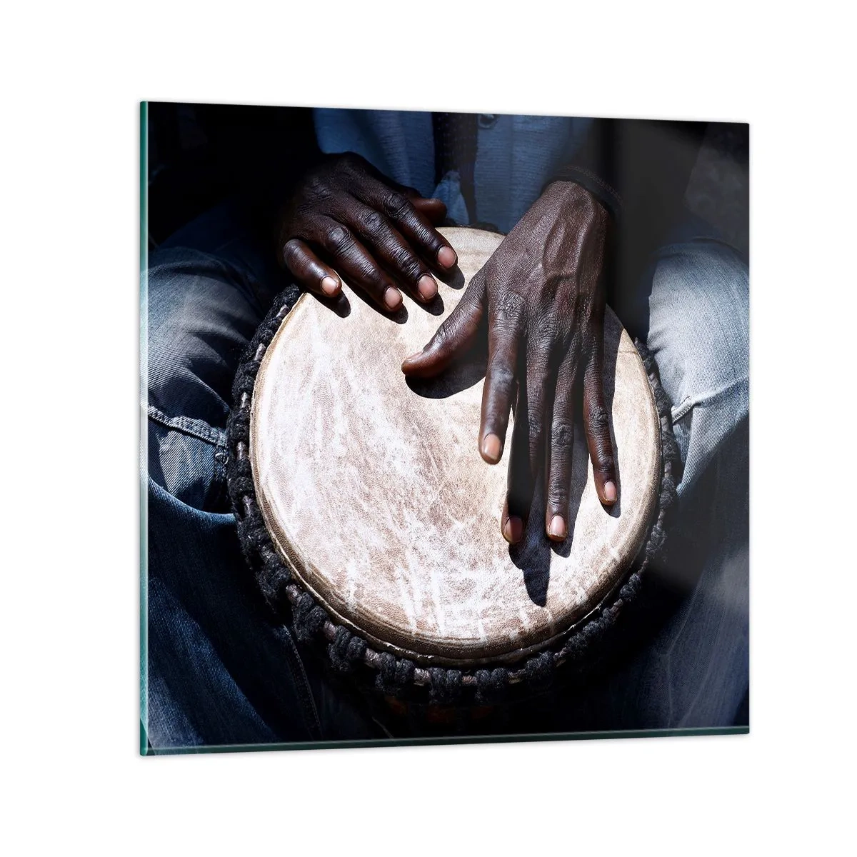 Quadro em vidro - Viva no seu próprio ritmo - 70x70 cm