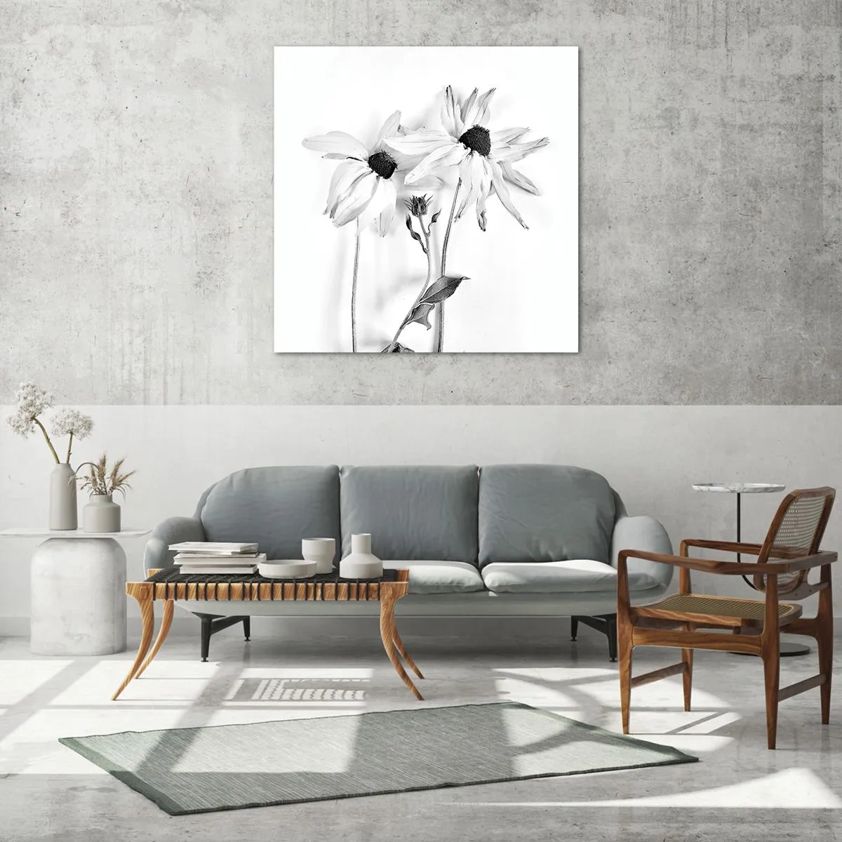 Quadro em vidro - Ninguém quer estar sozinho - 70x70 cm