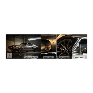 Amostra de Papel de Parede Standard Eco - De volta ao passado - Carro esportivo, Retrô, Clássico - 100x30 cm