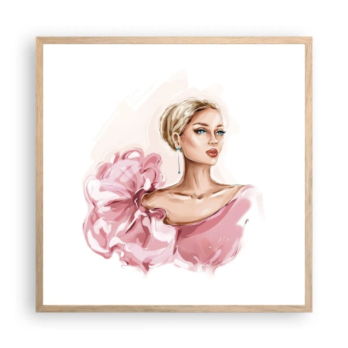 Pôster com moldura de carvalho claro - Parece pintada... - 60x60 cm