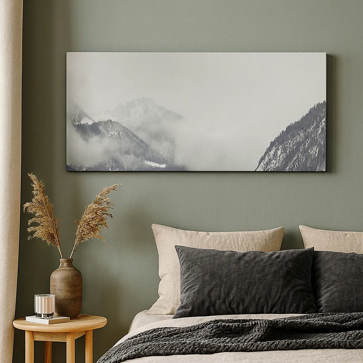 Quadro em tela - Vale nebuloso - 30x30 cm