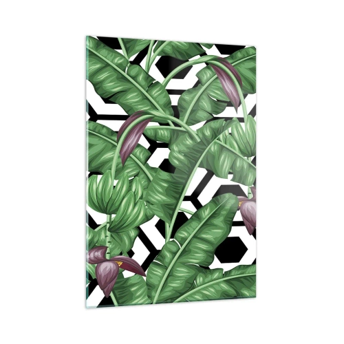 Quadro em vidro - Composição simétrica por natureza - 50x70 cm