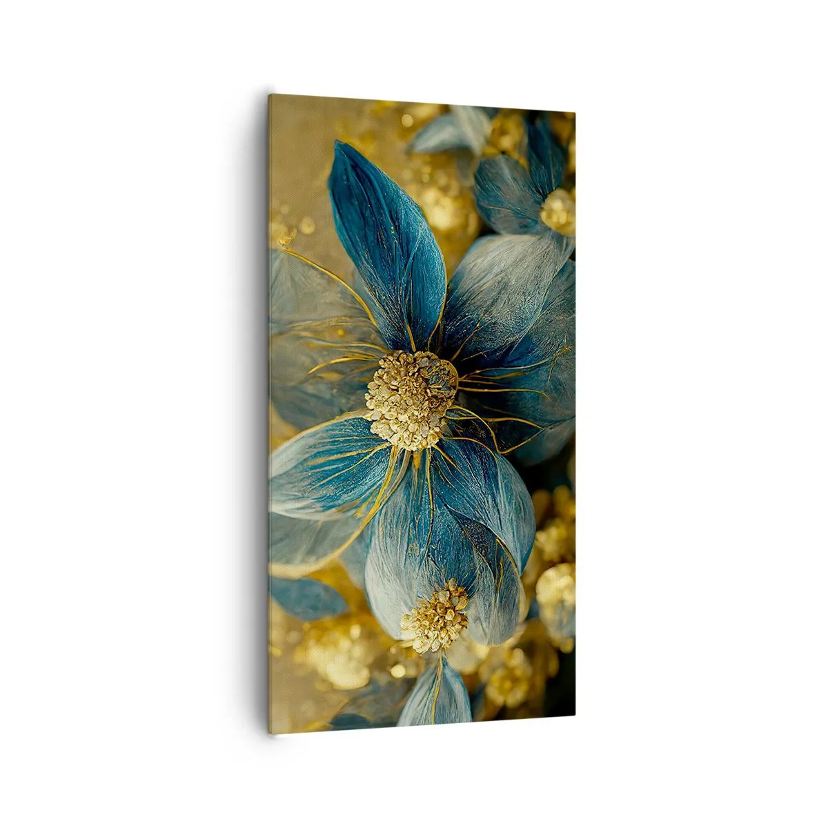 Quadro em tela - Florescer com ouro - 65x120 cm