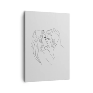 Quadro em tela - Com a mesma linha - 50x70 cm