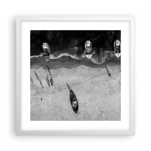 Pôster em moldura branca - Ainda na costa… - 40x40 cm