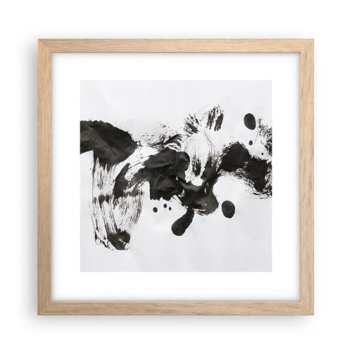 Pôster com moldura de carvalho claro - Existe um método para a loucura? - 30x30 cm