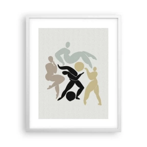 Pôster em moldura branca - Exercício para saúde e beleza - 40x50 cm