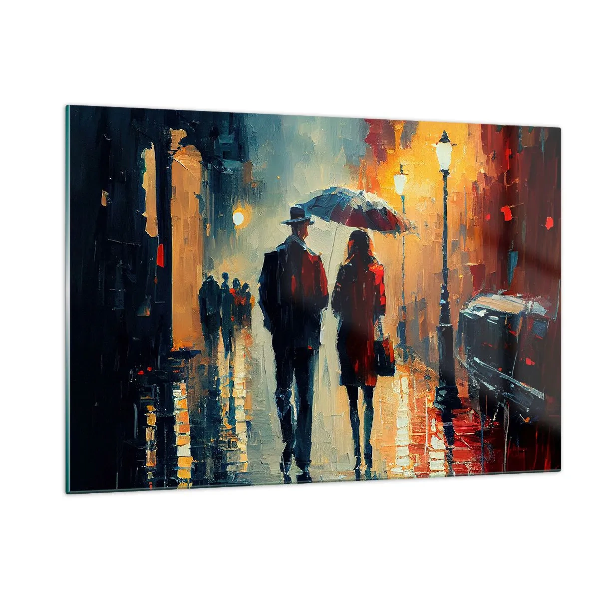 Quadro em vidro - História de amor urbano - 120x80 cm