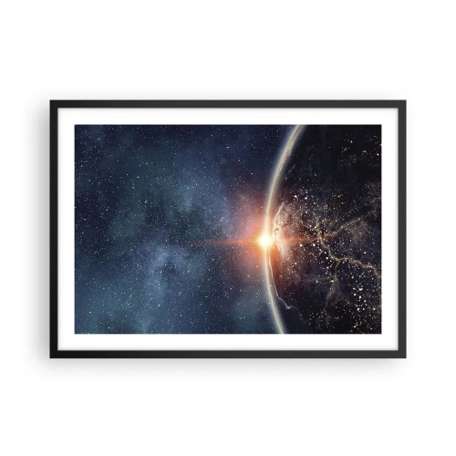 Pôster com moldura preta - Numa nova perspetiva - 70x50 cm
