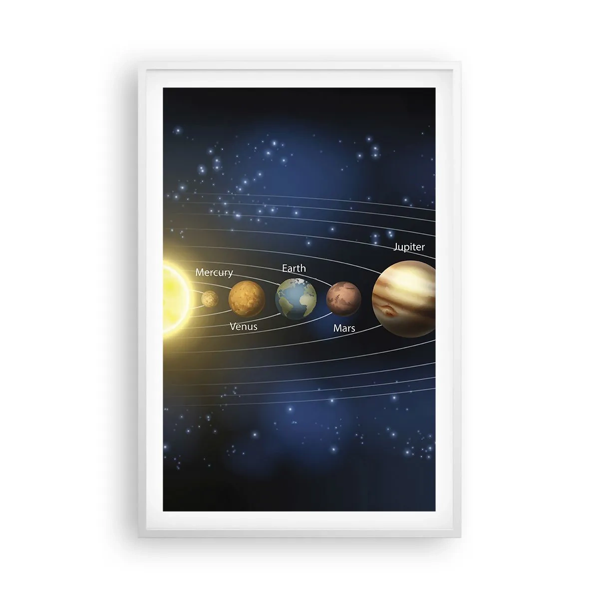 Pôster em moldura branca - Um de dez - 61x91 cm