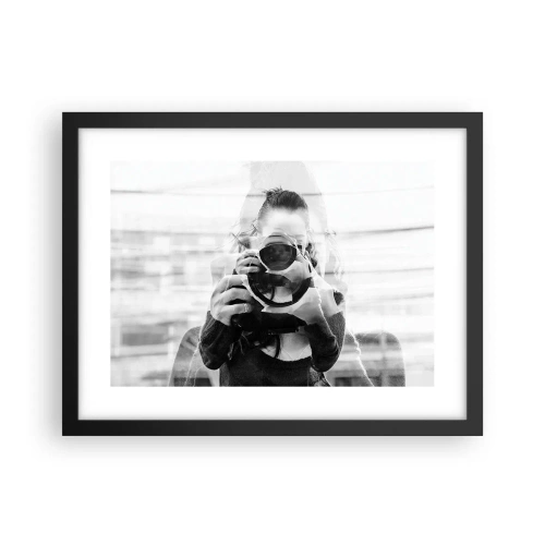 Pôster com moldura preta - Criador e material - 40x30 cm