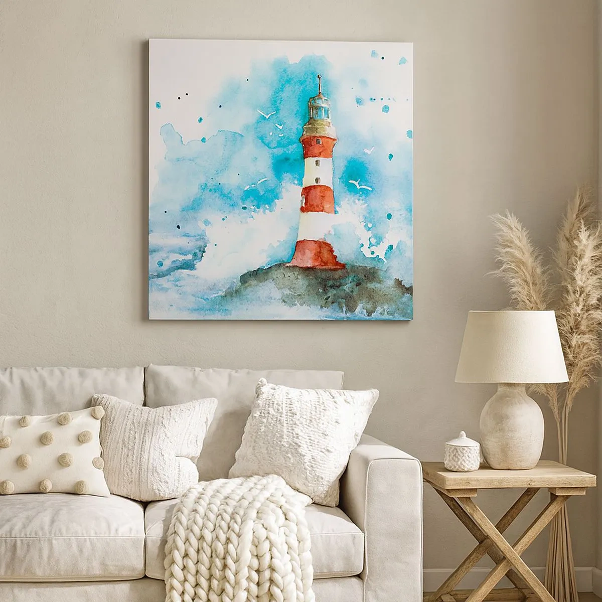 Quadro em tela - Unidade dos elementos da natureza - 30x30 cm