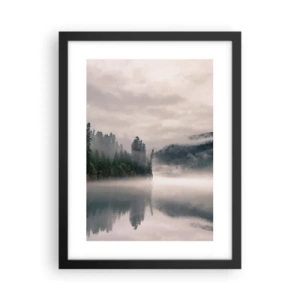 Pôster com moldura preta - Em devaneio, na névoa - 30x40 cm