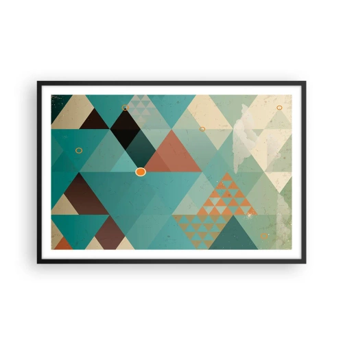 Pôster com moldura preta - A unidade de muitos, os muitos da unidade - 91x61 cm