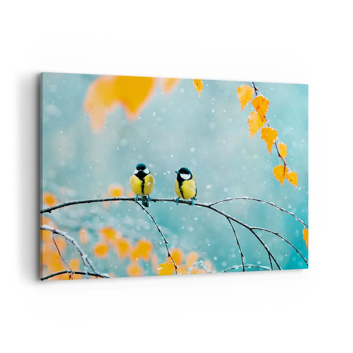 Quadro em tela - Fofoca de pássaros - 100x70 cm
