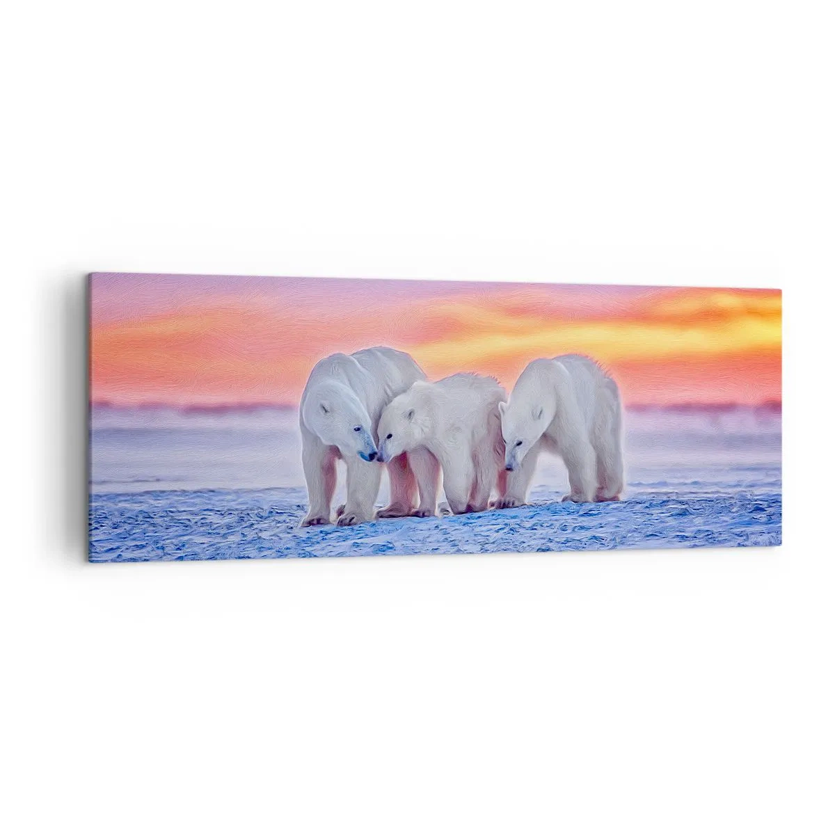 Quadro em tela - Tudo o que precisa é de aconchego familiar - 140x50 cm