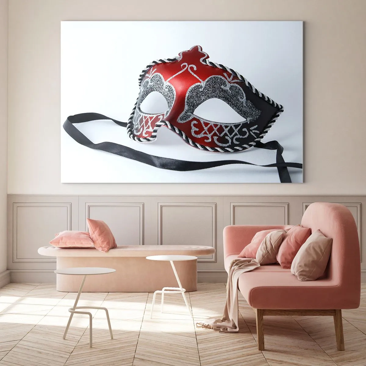 Quadro em vidro - Convite para o baile - 100x70 cm