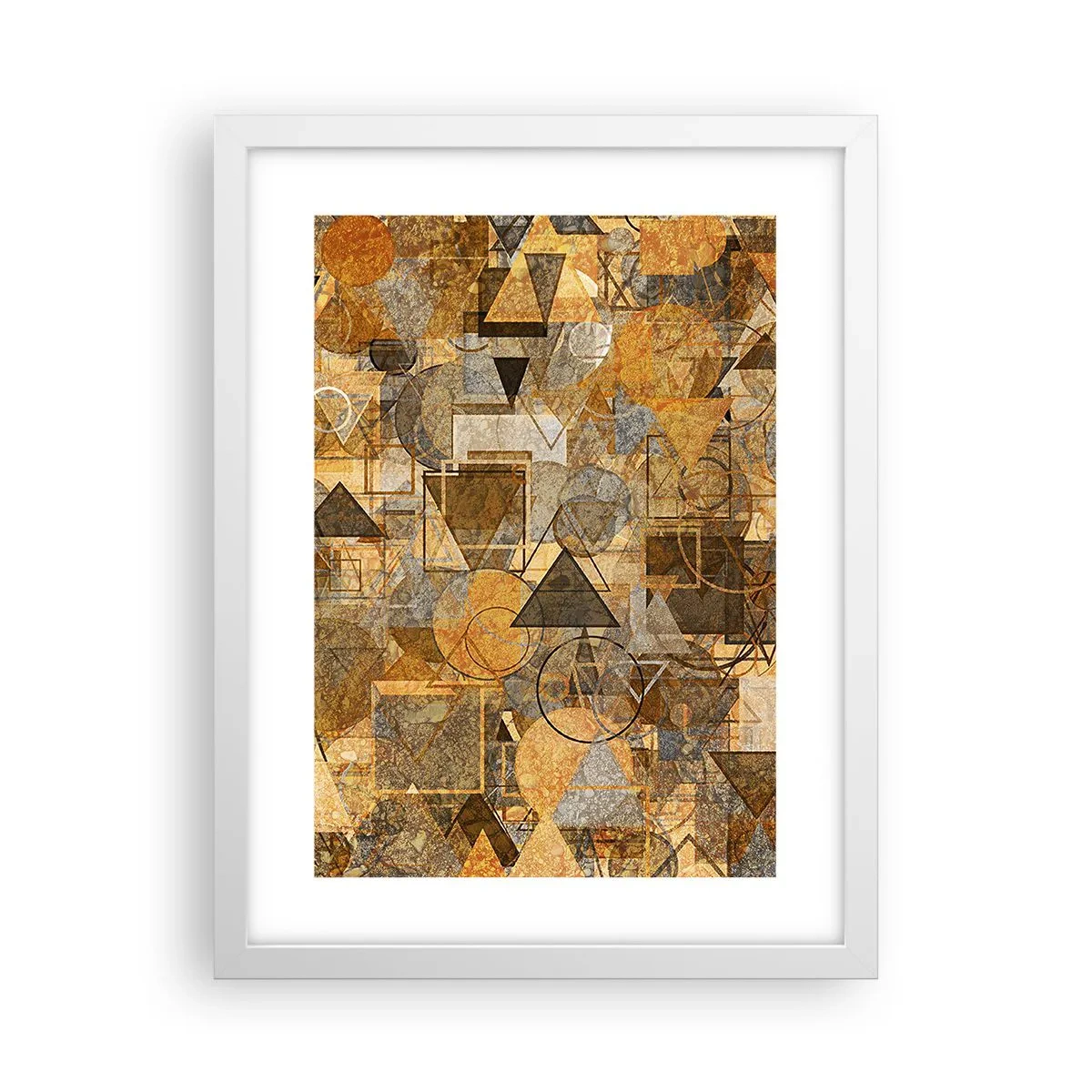 Pôster em moldura branca - O mundo em forma - 30x40 cm