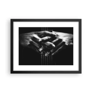 Pôster com moldura preta - Oração do artista - 40x30 cm