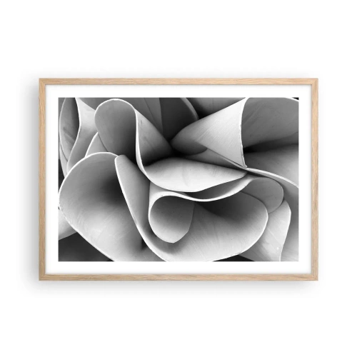 Pôster com moldura de carvalho claro - Acontece no espaço - 70x50 cm