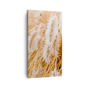 Quadro em tela - O murmúrio dourado das plantas - 45x80 cm
