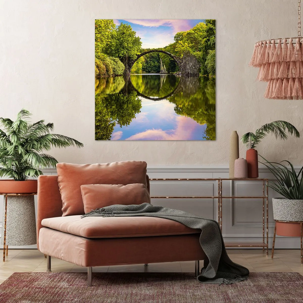 Quadro em tela - Na junção de dois mundos - 50x50 cm