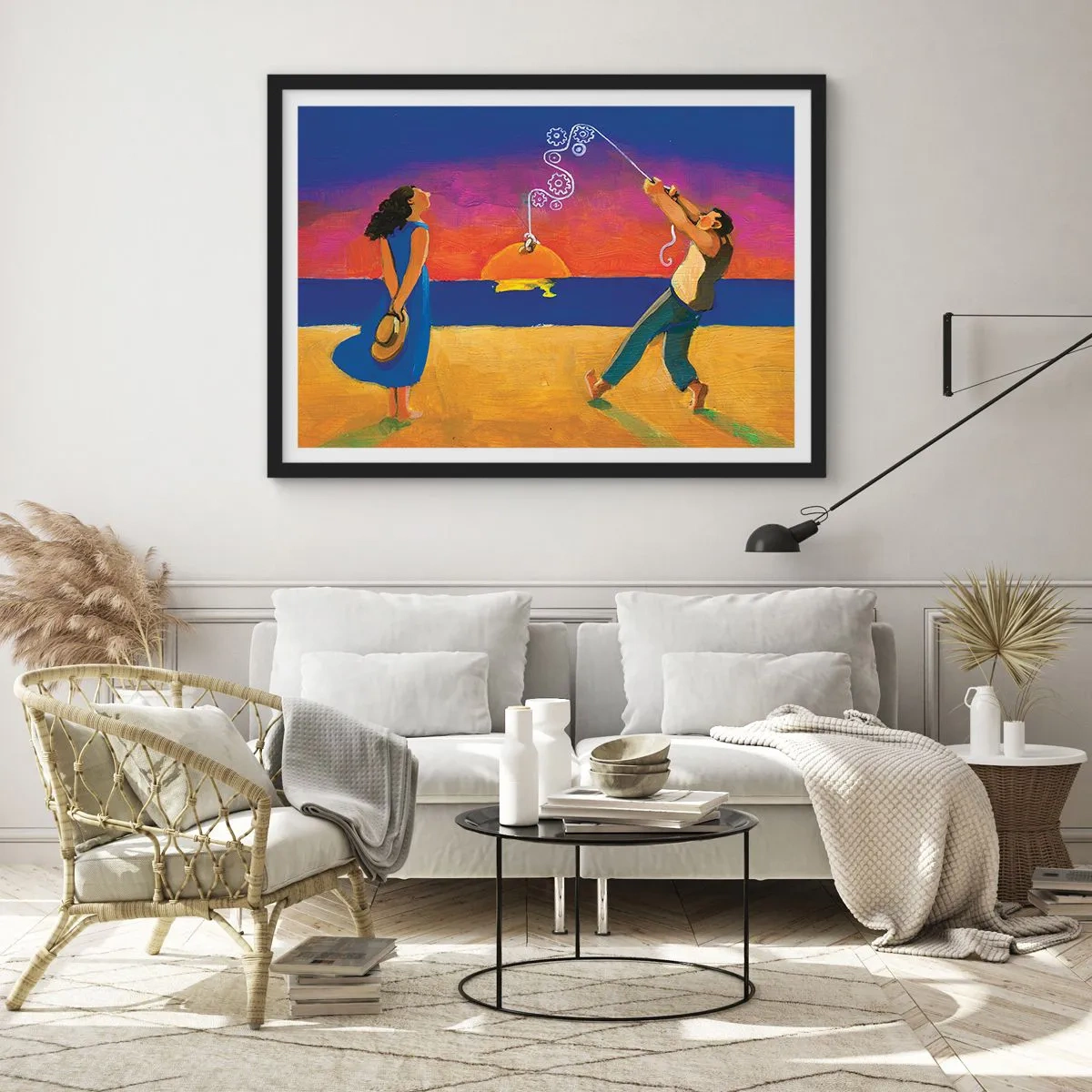 Pôster com moldura preta - Mais do que uma estrela do céu - 91x61 cm