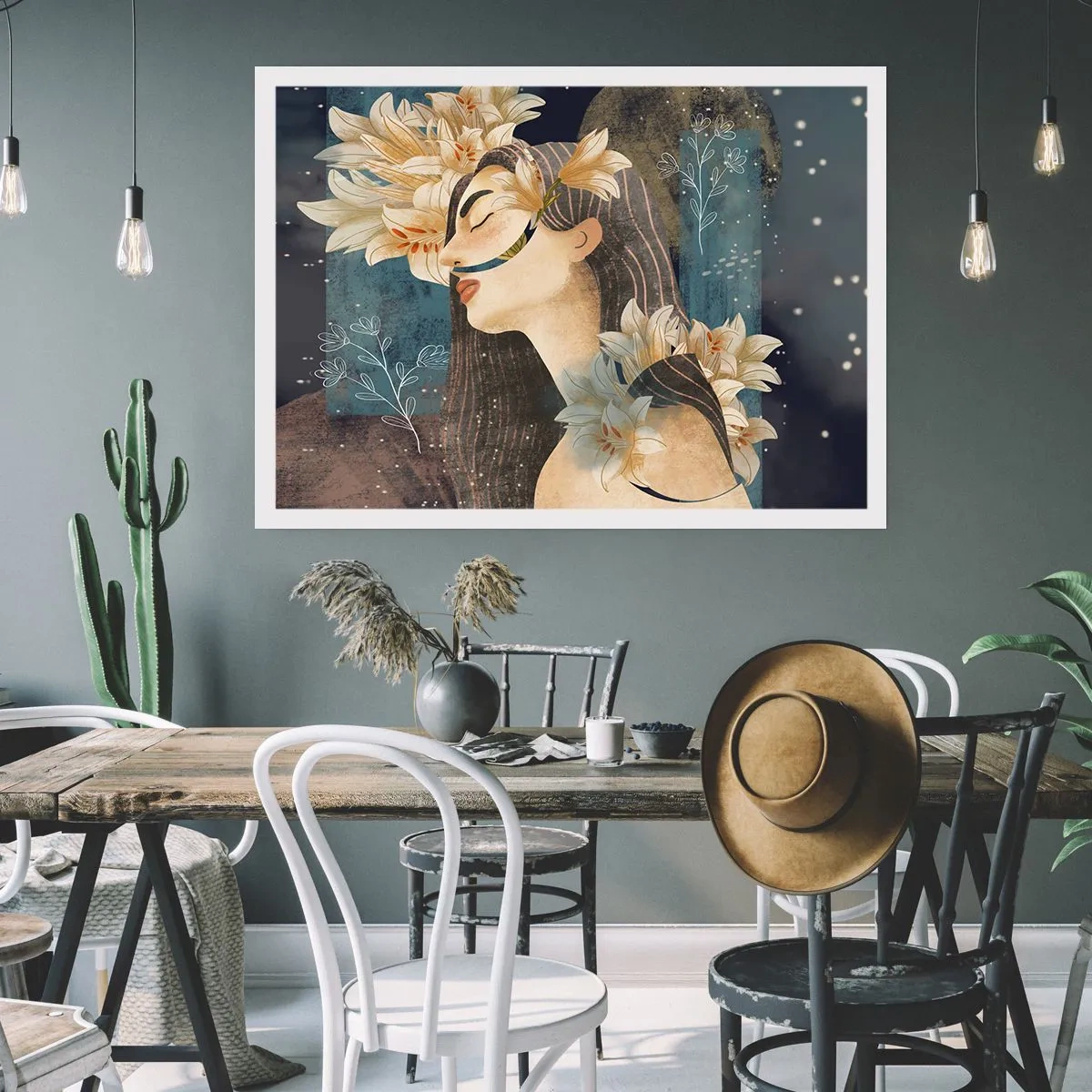 Pôster - O conto da princesa com lírios - 100x70 cm