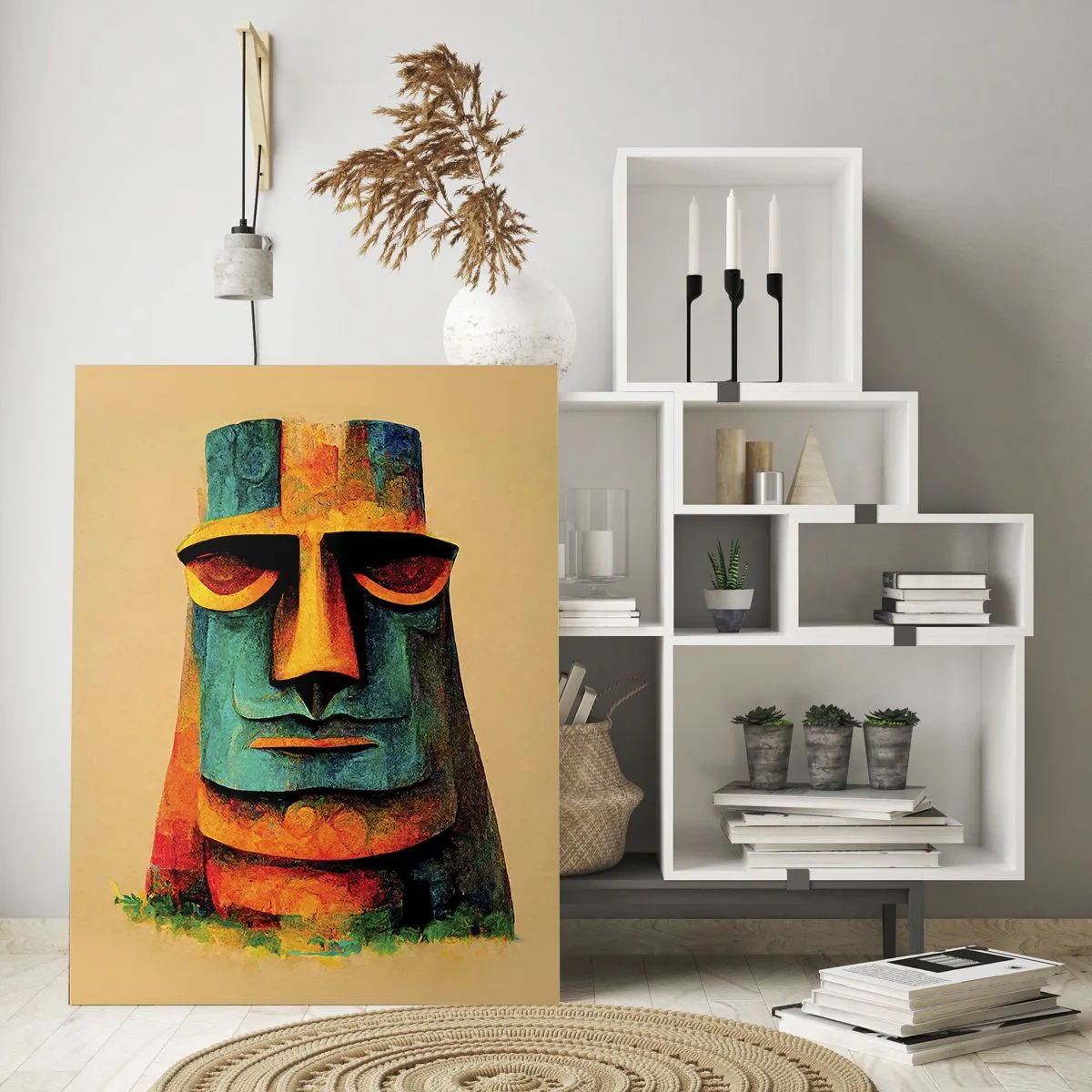 Quadro em vidro - Escultórico e simpático - 50x70 cm