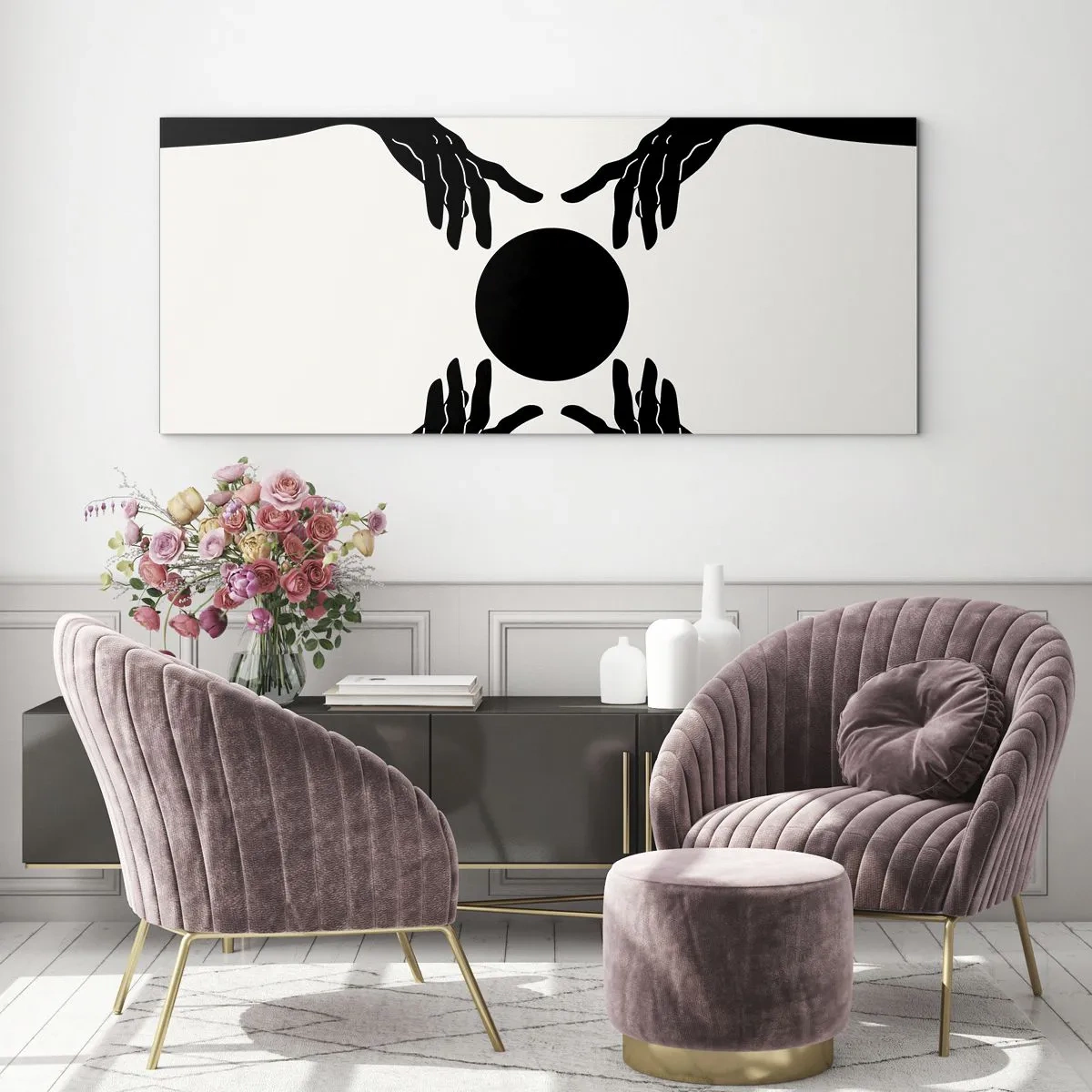 Quadro em vidro - Sinal secreto - 100x40 cm