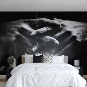 Papel de Parede Premium Sand - Oração do artista - Guitarrista, Músico, Guitarra - 300x210 cm