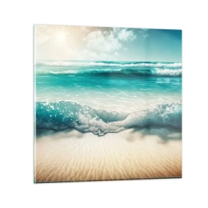 Quadro em vidro - A paz do oceano - 30x30 cm
