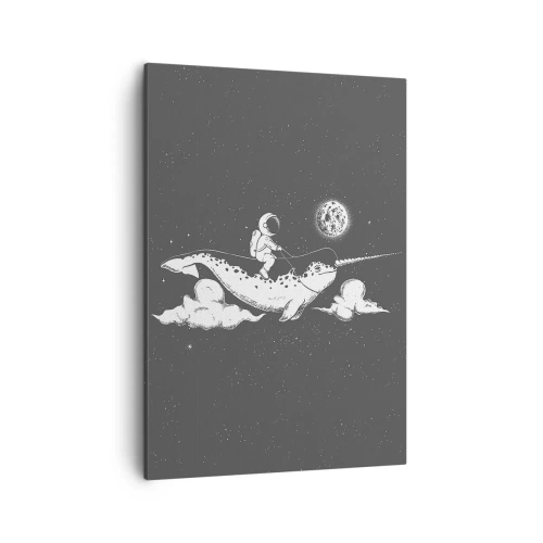 Quadro em tela - Cavaleiro Espacial - 50x70 cm